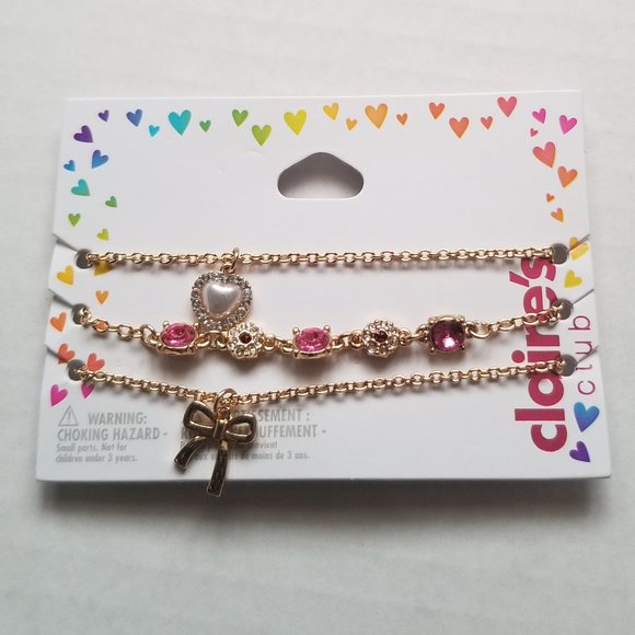Gold Bracelets with Charms Trio - Picture 2 of 5